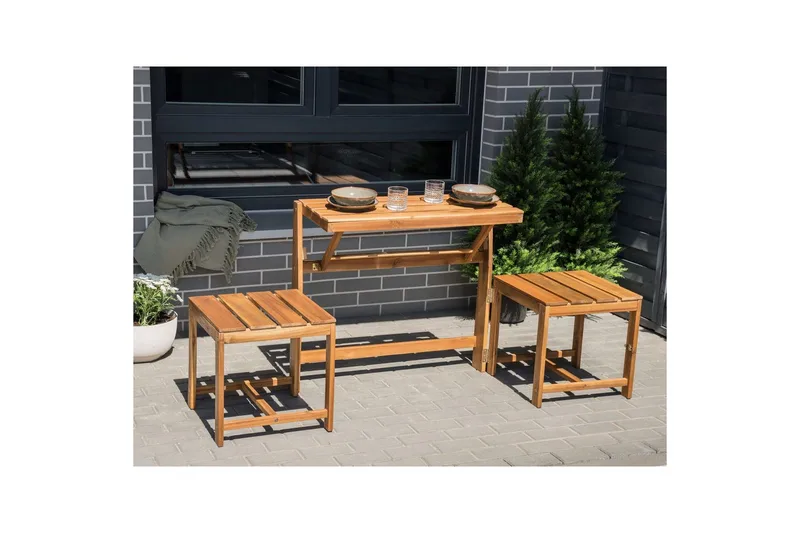 Caféset med konvertibel trädgårdsbänk Tuenno - Utemöbler - Utesoffa - Trädgårdsbänk & utebänk