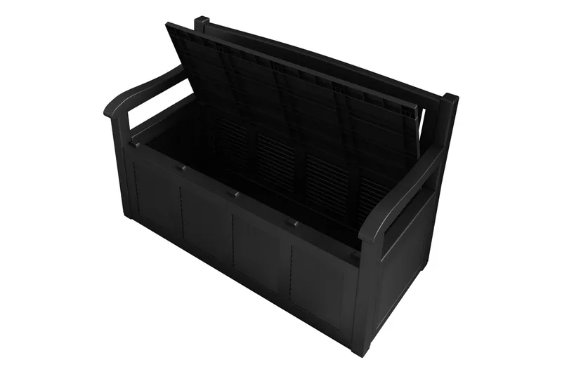 Cliffwyn Utebänk med förvaring - Grå - Utemöbler - Utesoffa - Trädgårdsbänk & utebänk