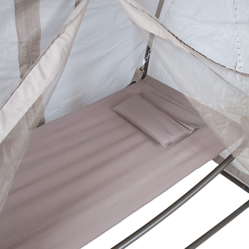 Hängmatta Sunday med tak - Taupe/beige - Utemöbler - Utesoffa - Hängmatta