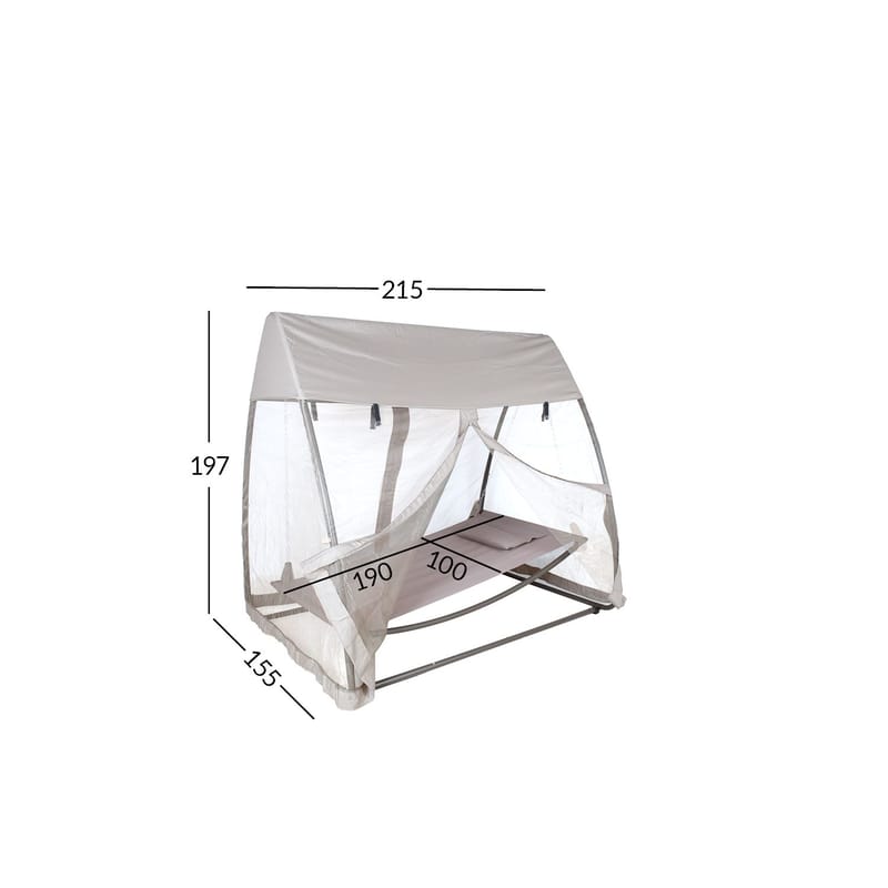 Hängmatta Sunday med tak - Taupe/beige - Utemöbler - Utesoffa - Hängmatta