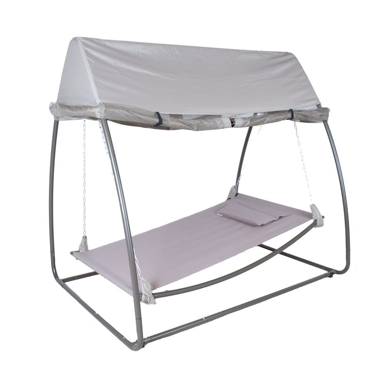 Hängmatta Sunday med tak - Taupe/beige - Utemöbler - Utesoffa - Hängmatta