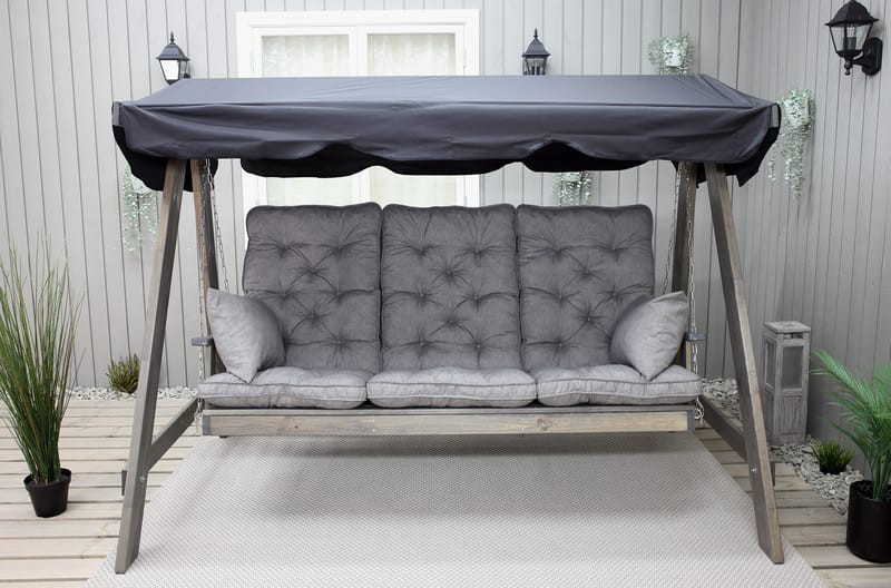 Hängmatta Pelle gunga utan tak Utomhus - Grå - Utemöbler - Utesoffa - Hammock