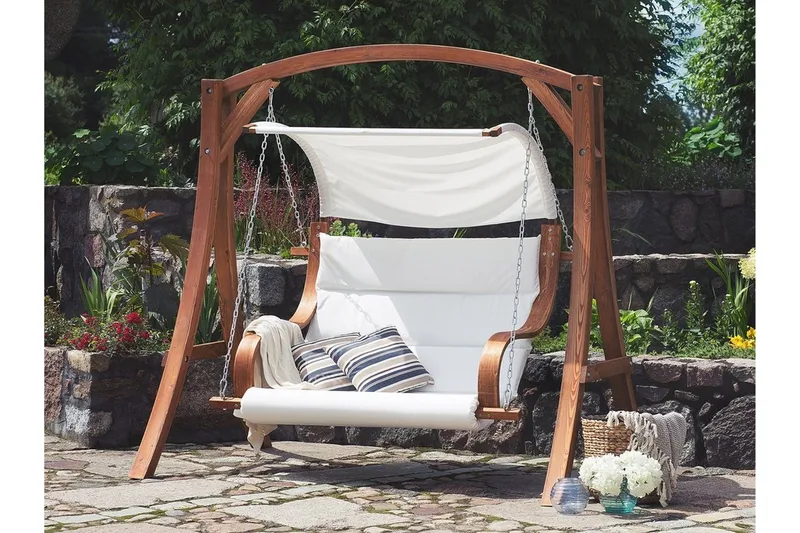 Aprilia Hängsoffa 202 cm - Vit - Utemöbler - Utesoffa - Hängsoffa