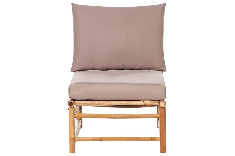 Hörnsoffa Cerreto Beige/ljust trä, 4-Sits - Beige/ljust trä, 4-Sits - Utemöbler - Utesoffa - Trädgårdssoffa