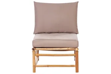 Hörnsoffa Cerreto Beige/ljust trä, 5-Sits - Beige/ljust trä, 5-Sits - Utemöbler - Loungemöbler - Soffgrupp utomhus