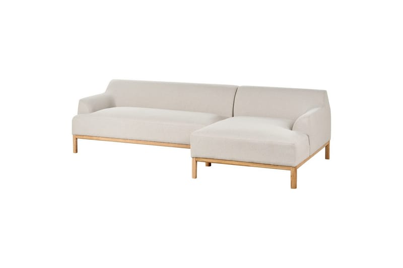 Hörnsoffa Sosjo Beige, ljust trä, Vänstervänd - Beige, ljust trä, Vänstervänd - Utemöbler - Utesoffa - Trädgårdssoffa
