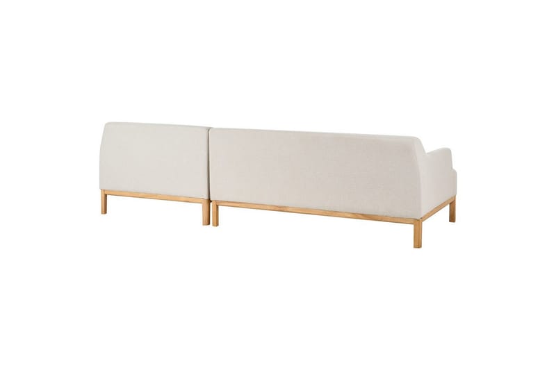 Hörnsoffa Sosjo Beige, ljust trä, Vänstervänd - Beige, ljust trä, Vänstervänd - Utemöbler - Utesoffa - Trädgårdssoffa