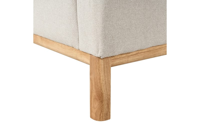 Hörnsoffa Sosjo Beige, ljust trä, Vänstervänd - Beige, ljust trä, Vänstervänd - Utemöbler - Utesoffa - Trädgårdssoffa