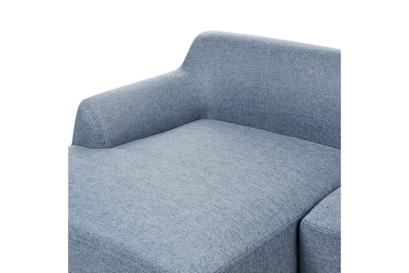 Hörnsoffa Sosjo Blått, ljust trä, Högervänd - Blått, ljust trä, Högervänd - Utemöbler - Utesoffa - Trädgårdssoffa