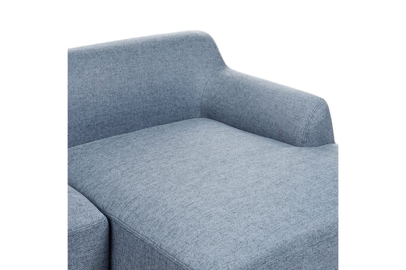 Hörnsoffa Sosjo Blått, ljust trä, Vänstervänd - Blått, ljust trä, Vänstervänd - Utemöbler - Utesoffa - Trädgårdssoffa