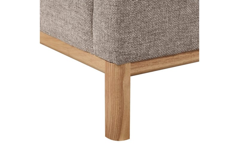 Hörnsoffa Sosjo Brunt, ljust trä, Högervänd - Brunt, ljust trä, Högervänd - Utemöbler - Utesoffa - Trädgårdssoffa