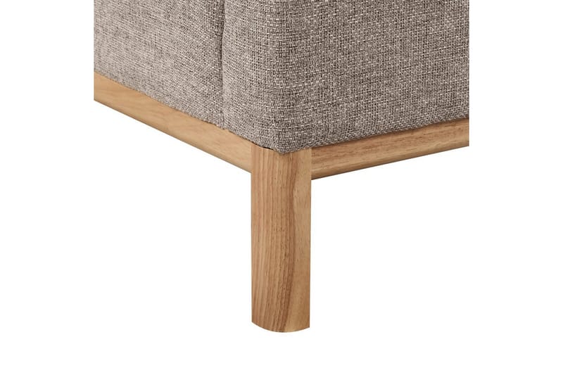 Hörnsoffa Sosjo Brunt, ljust trä, Vänstervänd - Brunt, ljust trä, Vänstervänd - Utemöbler - Utesoffa - Trädgårdssoffa