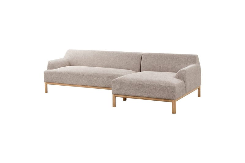 Hörnsoffa Sosjo Brunt, ljust trä, Vänstervänd - Brunt, ljust trä, Vänstervänd - Utemöbler - Utesoffa - Trädgårdssoffa