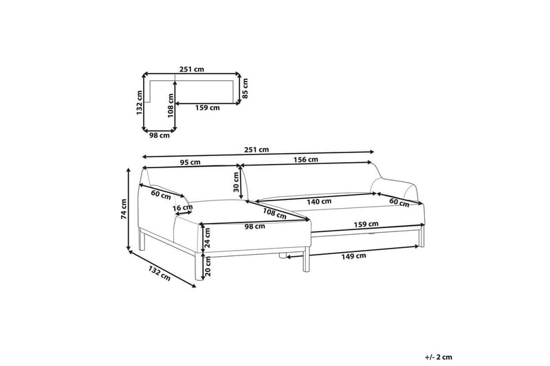 Hörnsoffa Sosjo Grå, ljust trä, Högervänd - Grå, ljust trä, Högervänd - Utemöbler - Utesoffa - Trädgårdssoffa