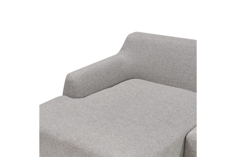Hörnsoffa Sosjo Grå, ljust trä, Högervänd - Grå, ljust trä, Högervänd - Utemöbler - Utesoffa - Trädgårdssoffa