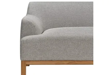 Hörnsoffa Sosjo Grå, ljust trä, Vänstervänd - Grå, ljust trä, Vänstervänd - Möbler - Soffa - Divansoffor & schäslongsoffa