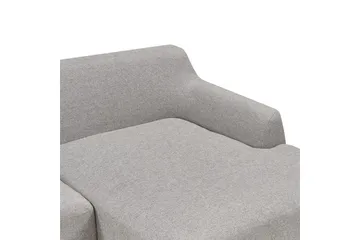 Hörnsoffa Sosjo Grå, ljust trä, Vänstervänd - Grå, ljust trä, Vänstervänd - Möbler - Soffa - Divansoffor & schäslongsoffa