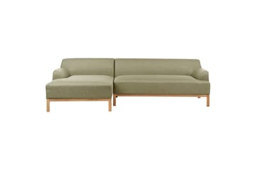 Hörnsoffa Sosjo Grönt, ljust trä, Högervänd