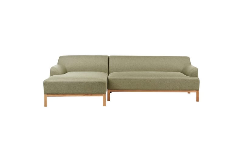 Hörnsoffa Sosjo Grönt, ljust trä, Högervänd - Grönt, ljust trä, Högervänd - Utemöbler - Utesoffa - Trädgårdssoffa