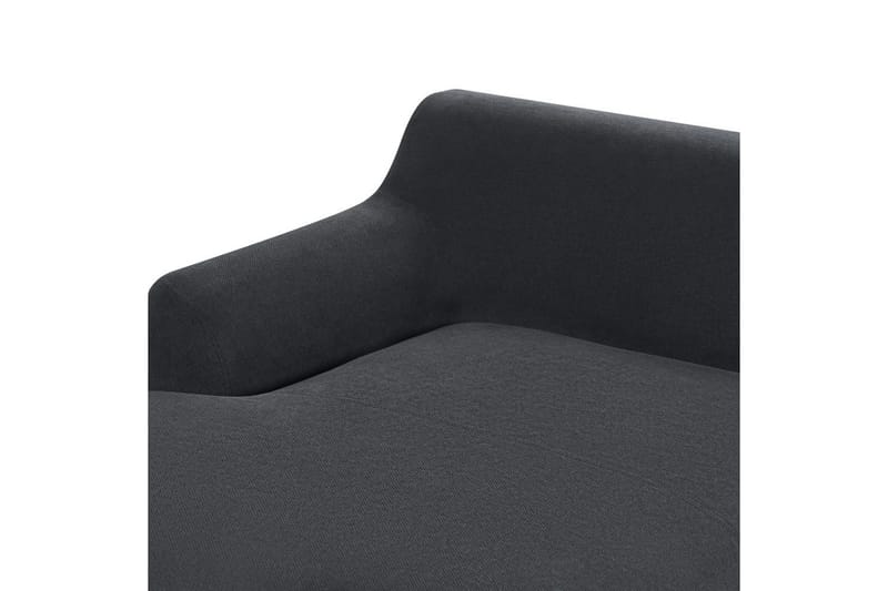 Hörnsoffa Sosjo Svart, ljust trä, Högervänd - Svart, ljust trä, Högervänd - Utemöbler - Utesoffa - Trädgårdssoffa