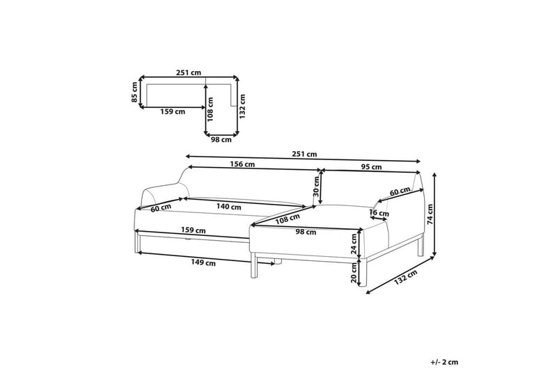 Hörnsoffa Sosjo Taupe, ljust trä, Vänstervänd - Taupe, ljust trä, Vänstervänd - Utemöbler - Utesoffa - Trädgårdssoffa