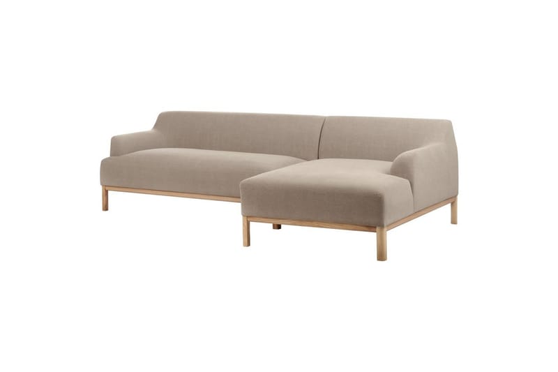 Hörnsoffa Sosjo Taupe, ljust trä, Vänstervänd - Taupe, ljust trä, Vänstervänd - Utemöbler - Utesoffa - Trädgårdssoffa