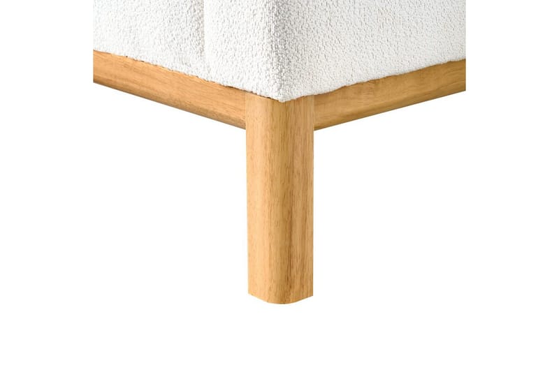 Hörnsoffa Sosjo Vit, ljust trä, Högervänd - Vit, ljust trä, Högervänd - Utemöbler - Utesoffa - Trädgårdssoffa