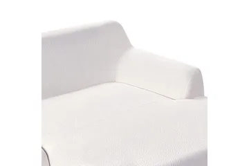 Hörnsoffa Sosjo Vit, ljust trä, Vänstervänd - Vit, ljust trä, Vänstervänd - Möbler - Soffa - Divansoffor & schäslongsoffa