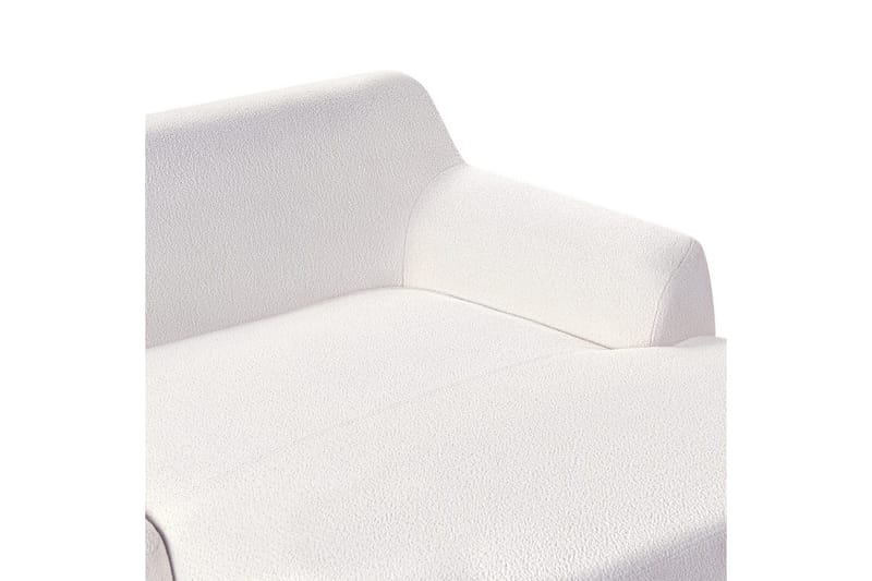 Hörnsoffa Sosjo Vit, ljust trä, Vänstervänd - Vit, ljust trä, Vänstervänd - Utemöbler - Utesoffa - Trädgårdssoffa