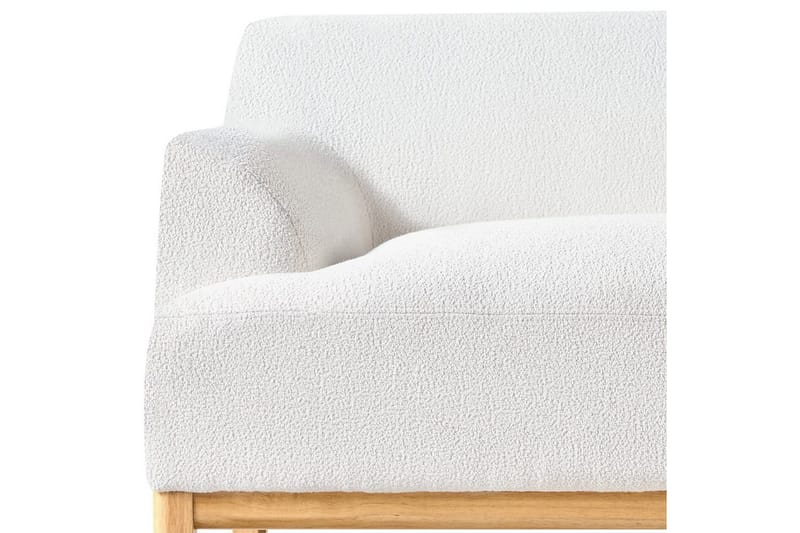 Hörnsoffa Sosjo Vit, ljust trä, Vänstervänd - Vit, ljust trä, Vänstervänd - Utemöbler - Utesoffa - Trädgårdssoffa