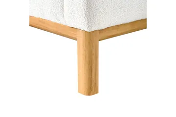 Hörnsoffa Sosjo Vit, ljust trä, Vänstervänd - Vit, ljust trä, Vänstervänd - Möbler - Soffa - Divansoffor & schäslongsoffa