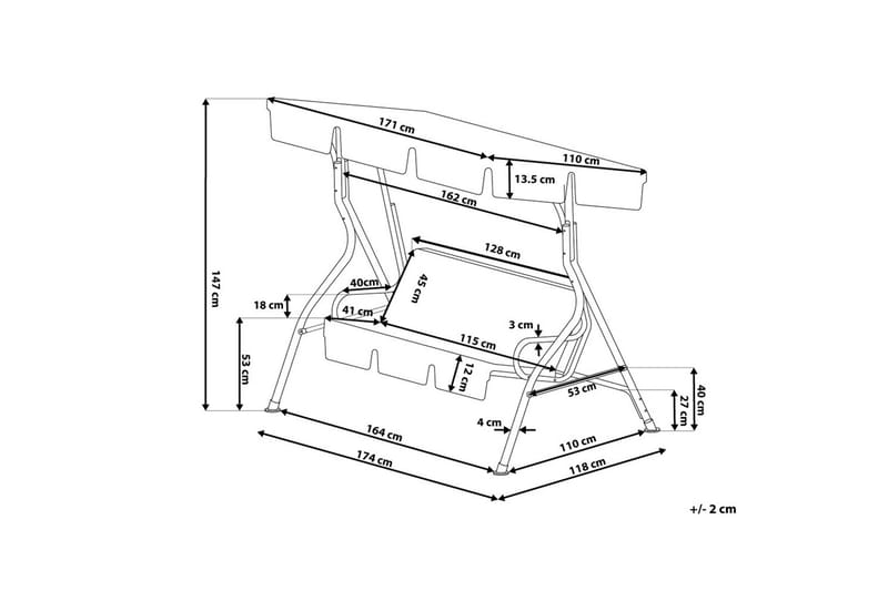 Chaplin Hängsoffa 174 cm - Grön - Utemöbler - Utesoffa - Hammock