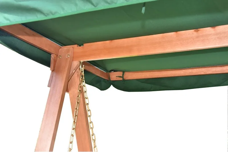 Hammock Fällbar i Trä med Tak - grön - Utemöbler - Utesoffa - Hammock