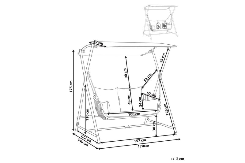 Hammock Fiastra - Mörkgrå - Utemöbler - Utesoffa - Hammock