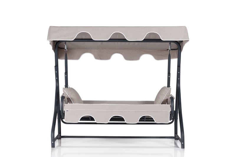 Gowanda 3-sits Hammock med Tak - Beige/Svart - Utemöbler - Utesoffa - Hammock