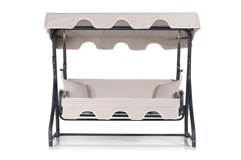 Gowanda 3-sits Hammock med Tak, Beige/Svart