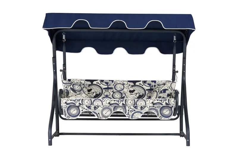 Gowanda 3-sits Hammock, Vit/Mörkblå