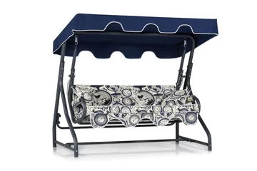 Gowanda 3-sits Hammock - Vit/Mörkblå - Utemöbler - Utesoffa - Hammock
