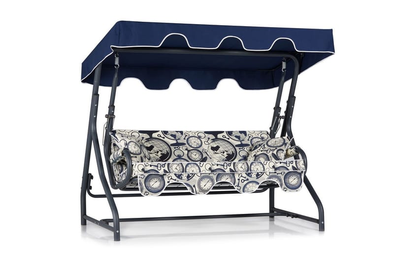 Gowanda 3-sits Hammock - Vit/Mörkblå - Utemöbler - Utesoffa - Hammock