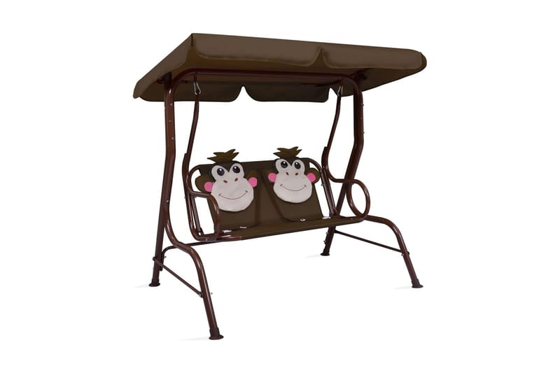Hammock för barn brun 115x75x110 cm tyg - Brun - Utemöbler - Utesoffa - Hammock