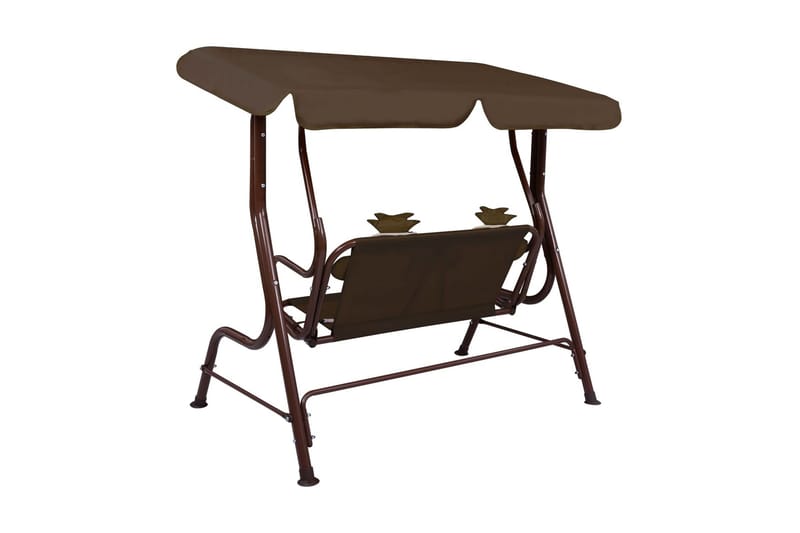 Hammock för barn brun 115x75x110 cm tyg - Brun - Utemöbler - Utesoffa - Hammock