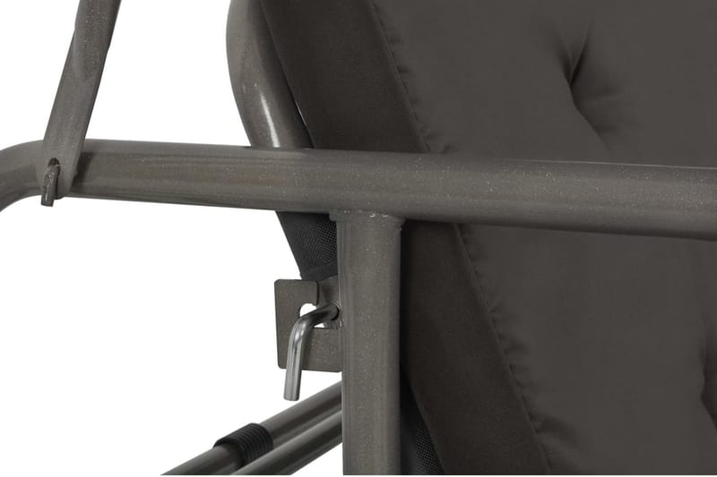 Hammock med tak antracit 198x120x205 cm stål - Grå - Utemöbler - Utesoffa - Hammock