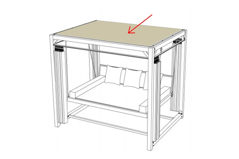 Barcelona Hammocktak Beige - Utemöbler - Utesoffa - Hammock - Hammocktak