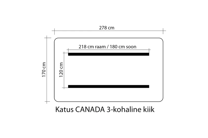 Canada Hammocktak 170x278 cm - Mörkgrön - Utemöbler - Utesoffa - Hammock - Hammocktak
