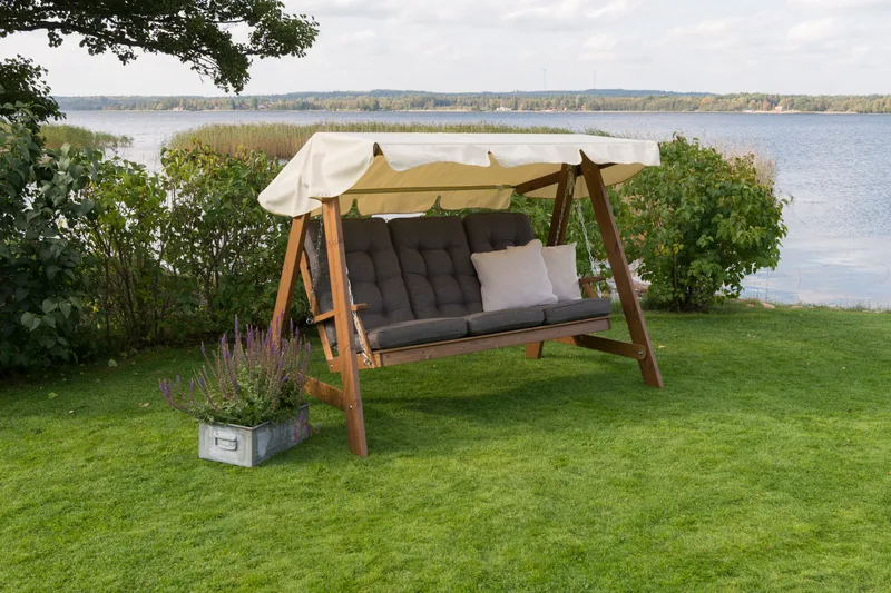 Hammocktak Hillerstorp Dalom Slöinge - Beige - Utemöbler - Utesoffa - Hammock - Hammocktak