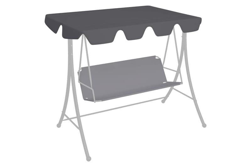 Reservtak för hammock antracit 150/130x70/105cm - Antracit - Utemöbler - Utesoffa - Hammock - Hammocktak