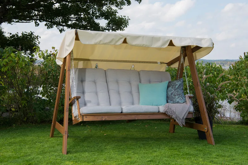 Hillerstorp Dalom Hammocktak Slöinge - Beige - Utemöbler - Utesoffa - Hammock - Hammocktak