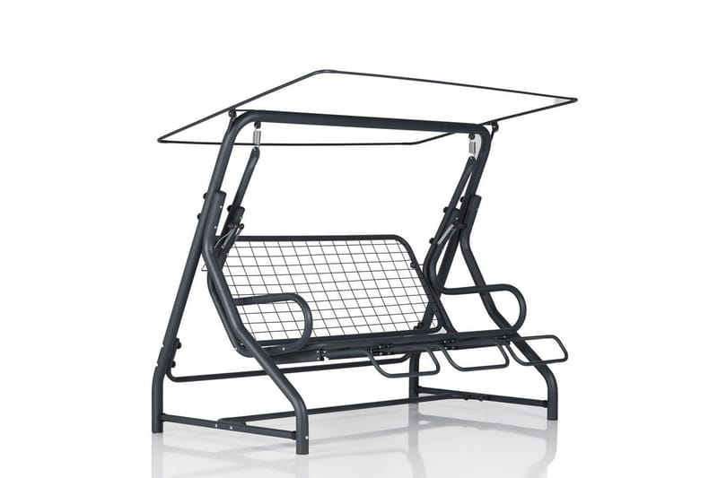 Jaudling 3-sits Hammock med Tak - Blommig/Grå - Utemöbler - Utesoffa - Hammock