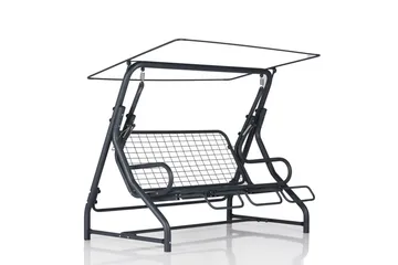Jaudling 3-sits Hammock med Tak - Blommig/Grå - Utemöbler - Utesoffa - Hammock
