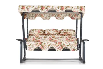 Jaudling 3-sits Hammock med Tak - Blommig/Grå - Utemöbler - Utesoffa - Hammock